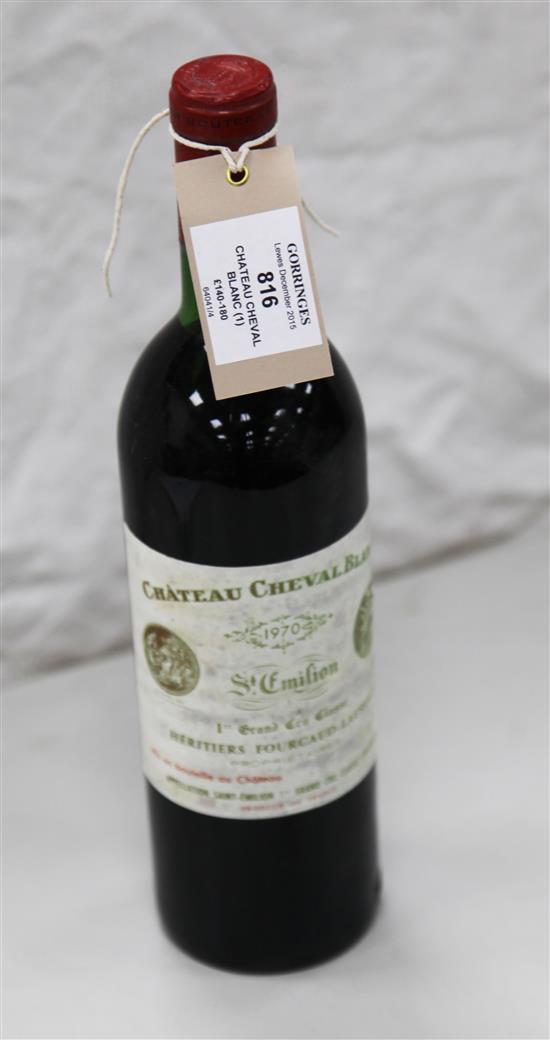 One bottle of Chateau Cheval Blanc 1970,